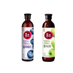 청정원 홍초 블루베리900ml x1개+풋사과900ml x1개