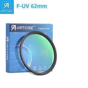 ARTCISE MC UV 적용 대상 카메라 필터 HD 광학 유리 방수 자외선 보호 렌즈 필터, F-UV 62mm, 1개