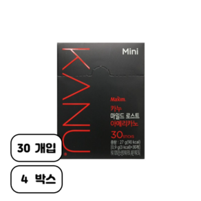 카누 마일드 로스트 아메리카노 원두커피믹스, 900mg, 30개입, 4개