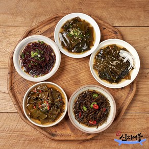 삼겹살용 모듬 쌈 반찬 100% 완도산 해초 장아찌 200g 5종 set (톳+꼬시래기+미역줄기+다시마+쇠미역)/생톳 밥도둑 모둠장아찌 명절선물세트, 1개