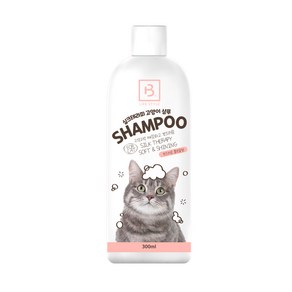 리베온펫 고양이 샴푸 린스 겸용 털빠짐 샴푸 냥이 전용, 1팩, 300ml