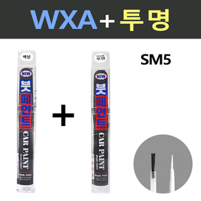 일신 삼성 SM5 WXA 라바그레이 붓페인트 + 투명마감용 붓페인트 15ml, 1개