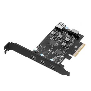 컴퓨터부품 PCI 익스프레스 카드 어댑터 USB C 타입 E 19 핀 헤더 확장 to USB3.2 Gen 2 7 포트 5/4, 06 Type-c Type E USB2.0