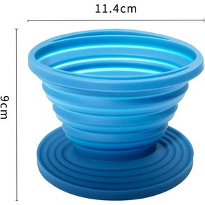 접이식 커피 필터 고무 메이커 재사용 가능한 휴대용 캠핑 드리퍼 하이킹 가정 사무실용
