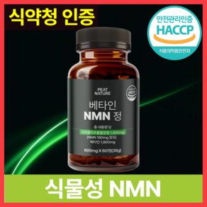 피트네이처 식물성 NMN 엔앰엔 식약청인증 HACCP, 1개, 60정