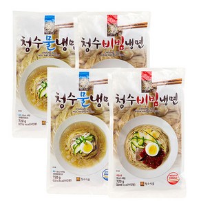 [청수식품] 물냉면5봉+비빔냉면5봉(720g 40인분), 720g, 1