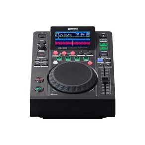 Gemini Sound MDJ-500 프로페셔널 오디오 DJ 미디어 플레이어 4.3인치 풀 컬러 디스플레이 스크린 5인치 조그 휠 및 프로그래밍 가능한 핫 큐 MIDI 컨트롤러, 1)MDJ-500