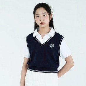 [더데이걸] 조끼 레이어드 카라티 TGRA24308_GSA