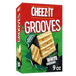 [미국직배송]치즈잇 그루브 화이트 체다 크래커 1개x255g Cheez-It Gooves Shap White Chedda Cackes, 1개