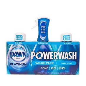 다운 플래티넘 파워워시 프레쉬 향 쉬운세척 식기세제 Dawn Platinum Power Wash 1스타터+ 리필2개 (437ml x 3개입)