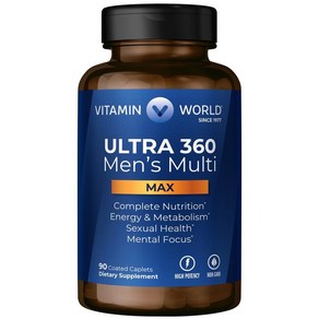 비타민월드 울트라360 남성 멀티비타민 맥스 Vitamin Wold ULTRA360 Men Multivitamin Max, 1개, 90정