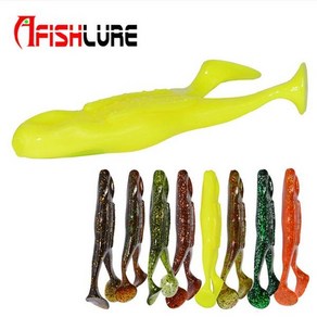 낚시미끼 AFISHLURE 소프트 가물치 프로그 웜 베이트, 5번(2개입)