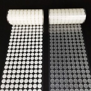 자동 자체 접착 도트 흰색 투명 패스너 테이프 강력한 접착제 스티커 라운드 매직 후크 및 루프 10mm 15mm 20mm 100, 1개