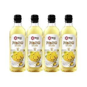 CJ 백설카놀라유 900mlx4병 행사상품 백설, 4개, 900ml