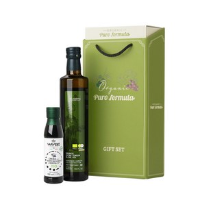 올리바티아 엑스트라버진 올리브오일 발베로 발사믹식초 연말 설 명절 선물 세트, 650ml, 1세트