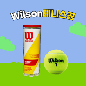 Wilson 윌슨 테니스공 챔피언쉽 엑스트라 듀티 3개입 1캔 WRT100101, 1개