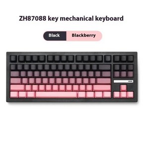 Zhuohe ZH870 소 목장 기계식 키보드 블루투스 PBT RGB 핫 스왑 사용자 정의 3 모드 무선 게임, 한개옵션2, 01 Olive, 02 sakua switch