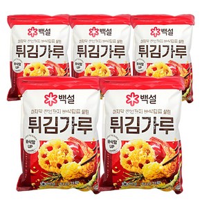 백설 튀김가루, 1kg, 5개