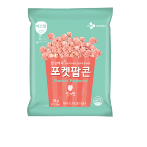 이츠웰 포켓팝콘 딸기맛 25g, 7개