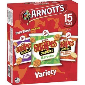 아노츠 Shapes 쉐이프 크래커 3가지맛 모음 멀티팩 Anott's 375g 15봉 4팩, 4개