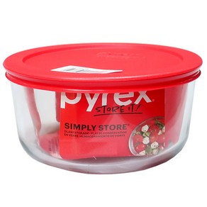 파이렉스 내열유리 밀폐용기 찬통 반찬통 유리찬통, 원형 1600ml, 1개