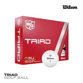 [윌슨정품] Wilson TRIAD 3피스 골프볼, 화이트, 1세트, 12개입