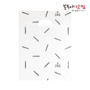 봉투야닷컴 LDPE 40호 (40x49cm) 50장 비닐쇼핑백, 채널-화이트