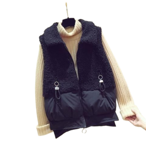 여성 후리스 조끼 카라넥 집업 뽀글이 베스트 Women's Vest