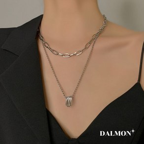 Dalmon 여성용 레이어드 체인 커스텀 목걸이