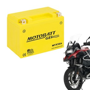 모토뱃젤 오토바이배터리 MTX12 12V 12AH YTX12-BS YTX14-BS 밧데리, BMW R1200GS 2005년-2013년, 1개