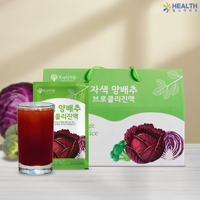 헬스라이프 오가닉가든 자색양배추 브로컬리진액 90ml 30포 x 1개 착즙 명절선물 건강주스 음료 H, 2.7L