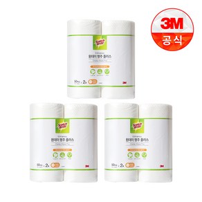 [3M]원데이 플러스 일회용 행주 2Roll 100매, 3개