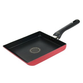 하트만 엠앤쿡 K-CHEF 프리미엄 사각 계란말이팬 레드, 20 cm x 23 cm, 1개