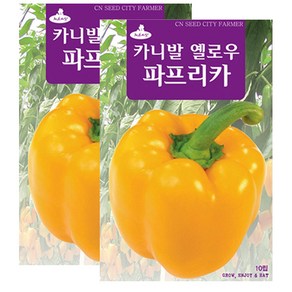 세인화분 옐로우 파프리카씨앗 10립 피망 키우기 파프리카 씨앗, 2개