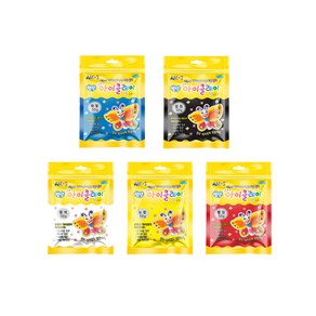 아모스 탱탱 아이클레이 50g 5색세트, 흰색 노랑 빨강 파랑 검정, 1개