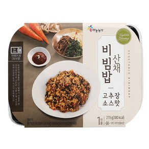 산채 나물 비빔밥 밀키트 고추장맛 산채 나물밥 215g 1팩, 1개