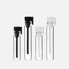 향수용기 시향 샘플 플라콘 1ml 2ml 유리용기 휴대용, 01. 플라콘 1ml (블랙투명), 1개