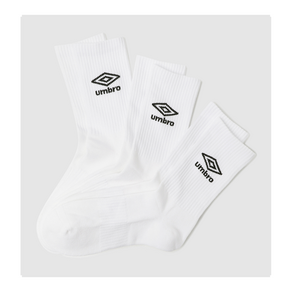 엄브로 [엄브로] 남녀공용 올파일 에센셜 3PACK 크루 삭스 UQ123CSC11WHT 511989, 260, 아이보리