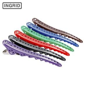 INGRID 샤크클립 핀셋 6Pcs 헤어클립 미용재료 컷트