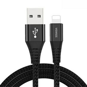 뷰씨 아이폰 USB LED 라이트닝 8핀 고속충전 케이블 1.8m, 1개