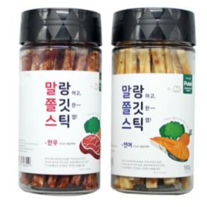 푸르미 말랑하고 쫄깃한 스틱 껌, Mix (한우 + 연어), 180g, 1세트