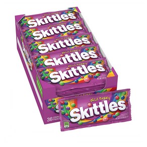 Skittles Wild Bey Fuity Candy Singles 스키틀 와일드 베리 후르츠 캔디 싱글 2.17oz(61g) 3, 3개, 61g