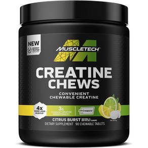 Muscletech 크레아틴 츄 시트러스 버스트 츄어블 타블렛