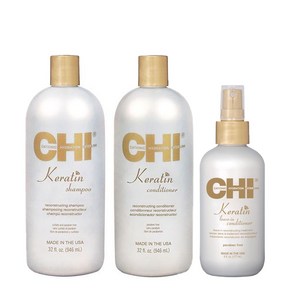 CHI 케라틴샴푸 946ml + 컨디셔너 946ml + 케라틴 리브인컨디셔너 177ml 3종세트, 1개