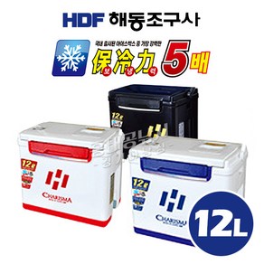 HDF 해동 카리스마 아이스박스 12L HB-236 낚시용 소형 쿨러 12리터, 화이트BK, 1개