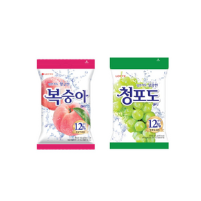 롯데제과 청포도캔디 + 복숭아캔디, 3세트, 306g