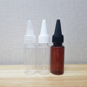 다올마켓 뾰족캡 PET 뾰족공병 20ml 30ml 잉크소분 액상공병, 30ml 투명뾰족캡+투명PET공병, 1개