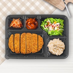 조은팩 5칸 도시락 돈가스용기 CN-005D, 100개, 1개입