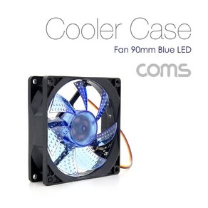 컴퓨터쿨러 CPU쿨러 커스텀 수냉 냉각 팬 Coms 쿨러 CASE 90mm Blue LED