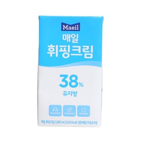 매일 냉장 휘핑크림 38% 1L, 1개